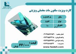 کارت ویزیت سلفون مات مخملی ویزیتی فصل پنجم